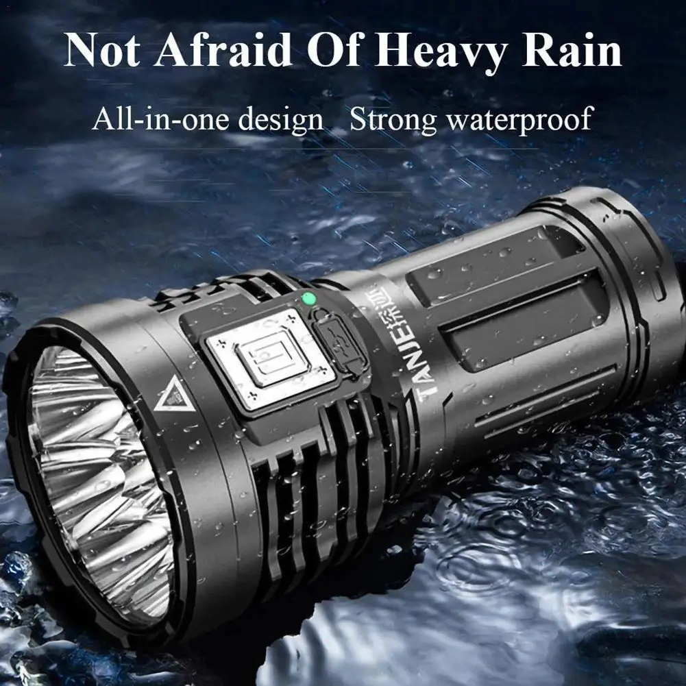 

Portable Home LED Flashlight Torch USB Rechargeable Small Searchlight For Fishing Lantern Outdoor Camping Flashlight