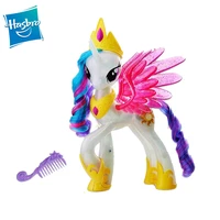 hasbro genuine anime figures my little pony princess celestiagirls house lighting toys action figures model collection gifts