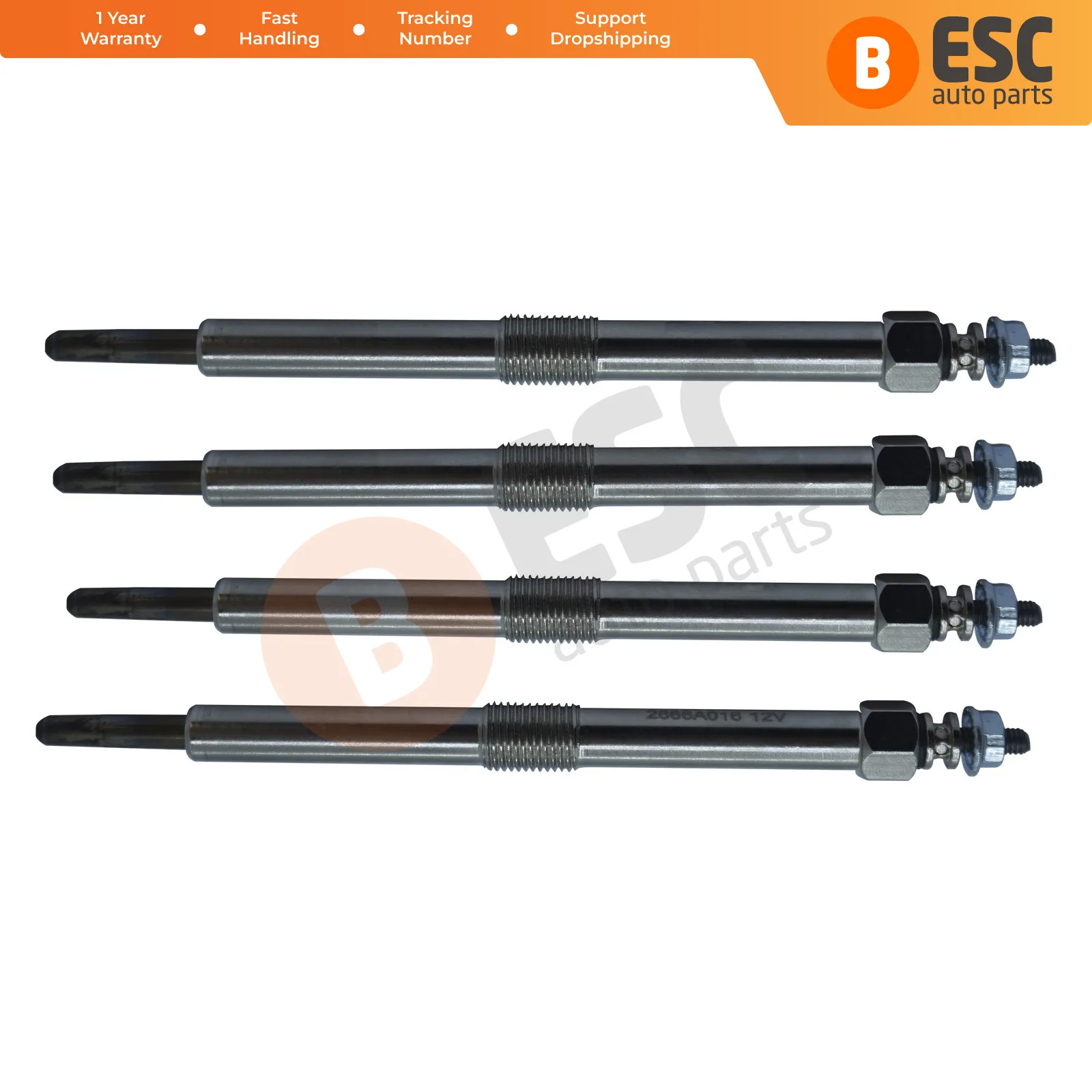 

ESC Auto Parts EGP69-1 4 Pieces Heater Glow Plugs 12 Volt for Perkins 2666A016 1103 1104 1106 Fast Shipment Ship From Turkey