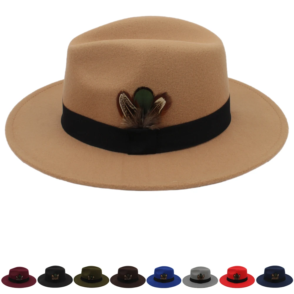 

Панама с широкими полями для мужчин и женщин, фетровая шапка от солнца, для родителей и детей, Классическая, для вечерние, уличный стиль, 2 раз...