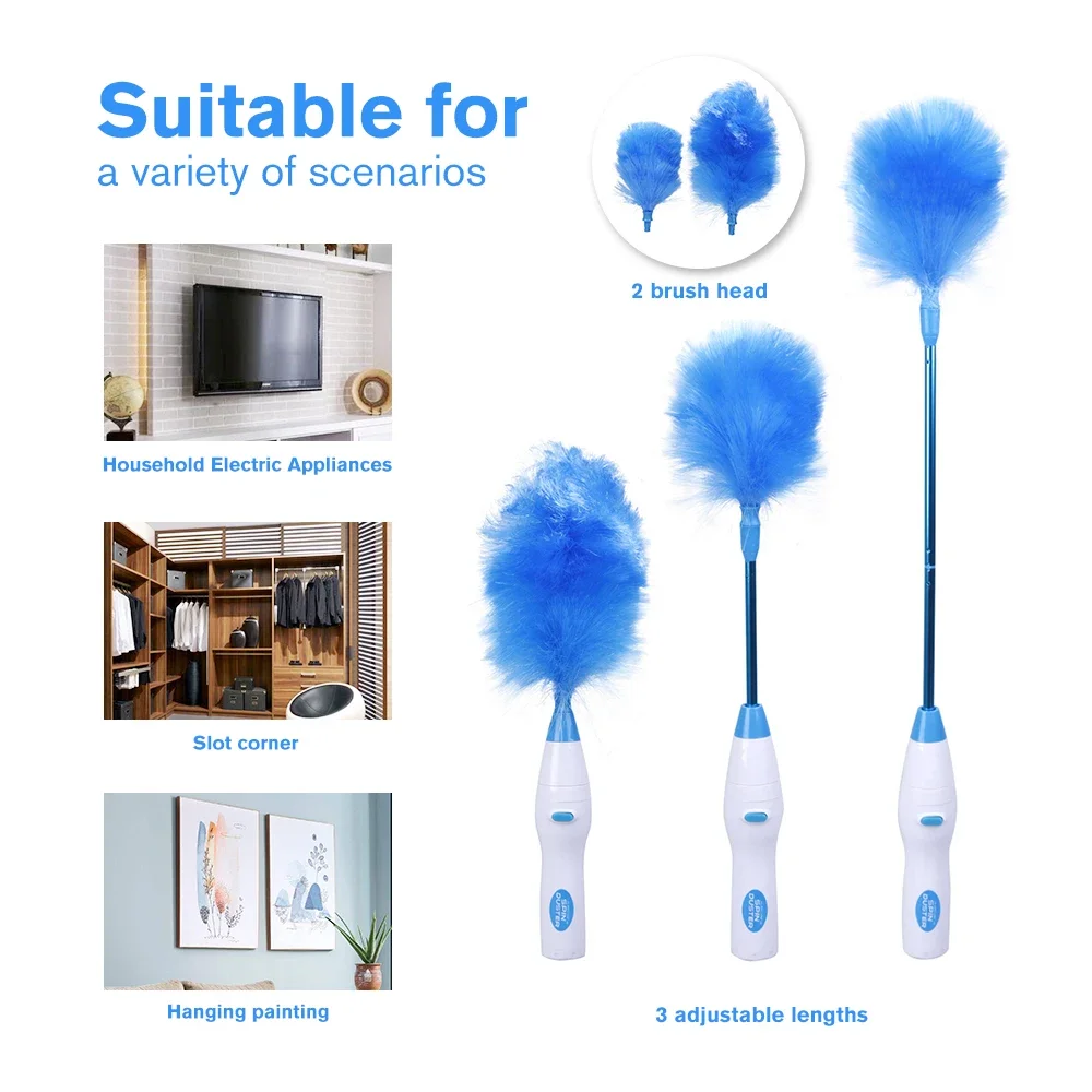 

Duster Dust As Window Duster Adjustable Automatic Brush Household Bookshelf Helper Electric Cleaning Clean Brush