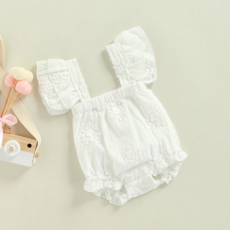 Комбинезоны для маленьких девочек комбинезоны с вышивкой цветочным узором