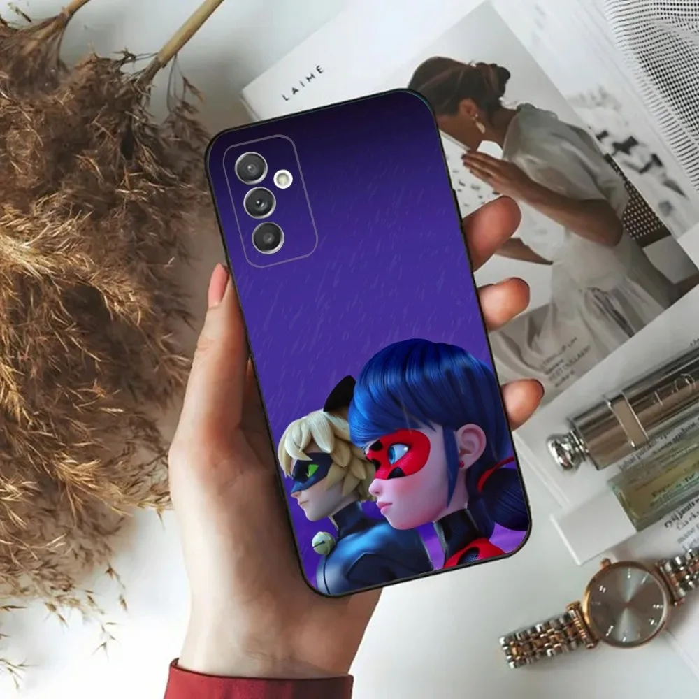 Cat Noir Phone Case For Samsung Galaxy A20 A21s A22 A31 A32 A52 A53 A72 73 A80 A91 L-LadybugeS Soft Black Cover