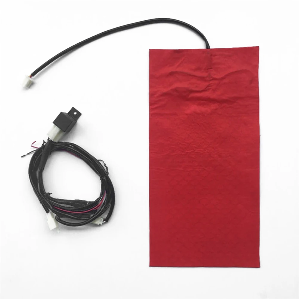 

12V Universal Motorcycle Seat Heated Pad Carbon Fiber Waterproof Seat Heater Cover Winter ATV E-Bike Seat Heating Pad