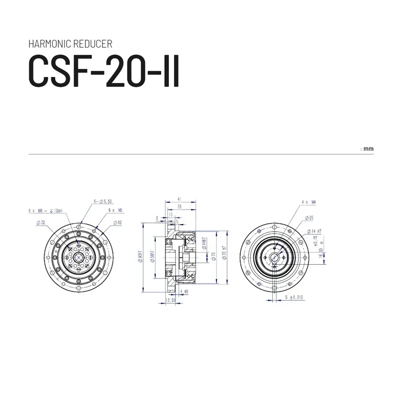 Фото Высокоточный горизонтальный редуктор скорости для кондиционеров CSF-20-30/50/80/100/120-Ⅱ, интегрированный редуктор для кондиционеров. Горячие продажи, дешево и качественно. №5