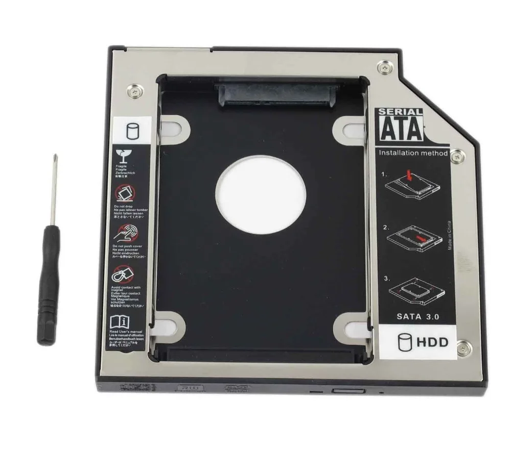 

NEW 12.7MM SATA 2nd HDD SSD Hard Drive Caddy Adapter Case for Lenovo IdeaPad Y430 Y450 Y460 Y470 Y480 B460 B470