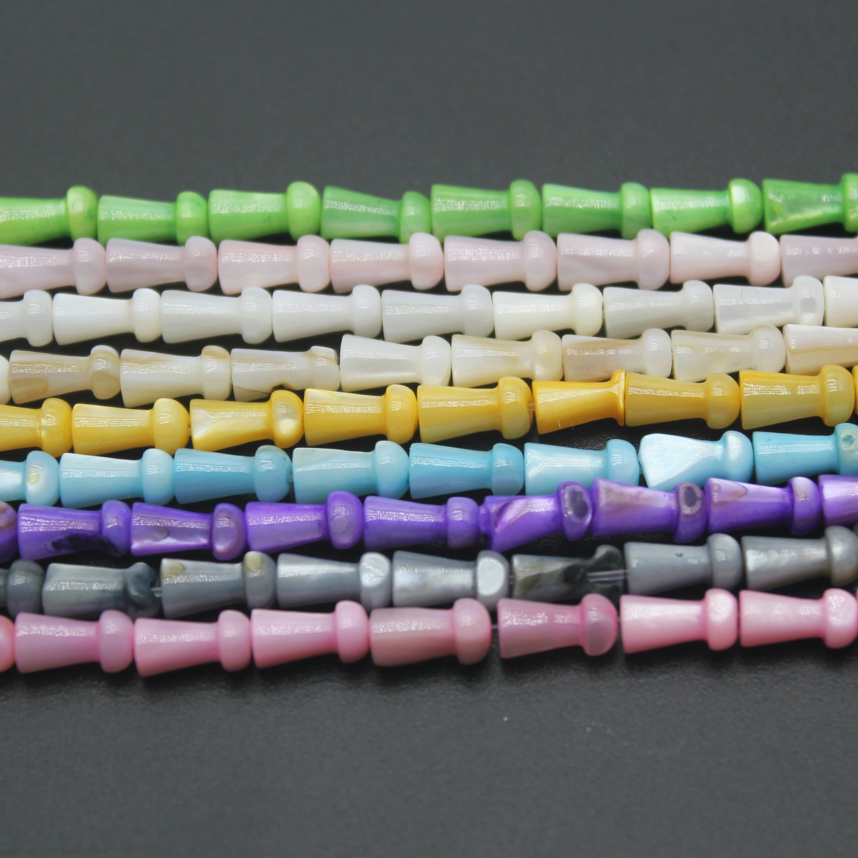 

Natural Stone Freshwater Shell Beads Dyed Loosely Spacer Mother Of Pearl Shell Bead For Making DIY Necklace Handmade Accessories