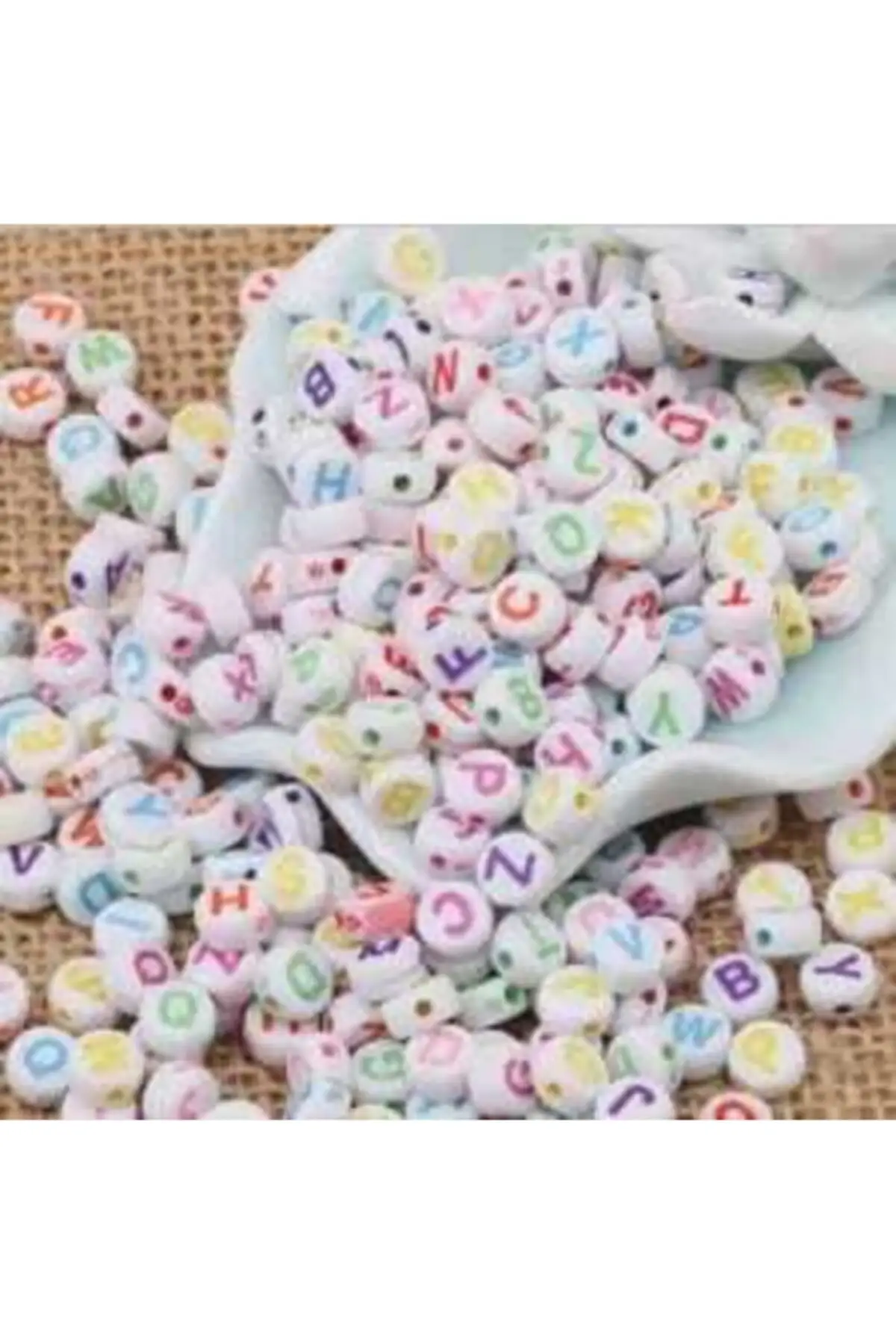 

Outdoor Full Color Flat Letter Beads 100 PCs Jewelry Bead Harfrenkli