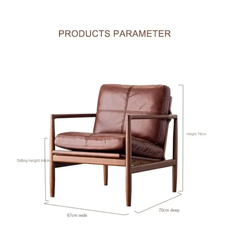 Диван для одного человека из белого вощеного дерева скандинавский верхний слой