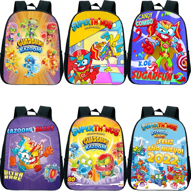 

Superzings Backpack for Boys Girls Cartoon Mini Rucksack Kids Kindergarten Bookbag Super Things Knapsack Children Mochila gifts