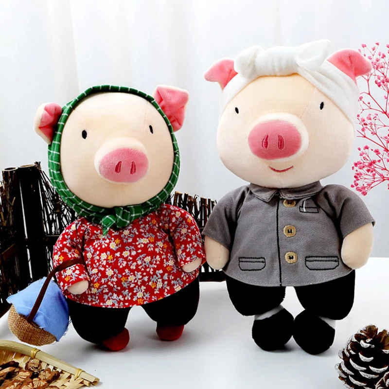 

Cute Plush Toy Couple Doll Pig Couple Models Birthday Gifts for Girls Cute Children's Bedroom Decorations Movie Peripheral Dolls