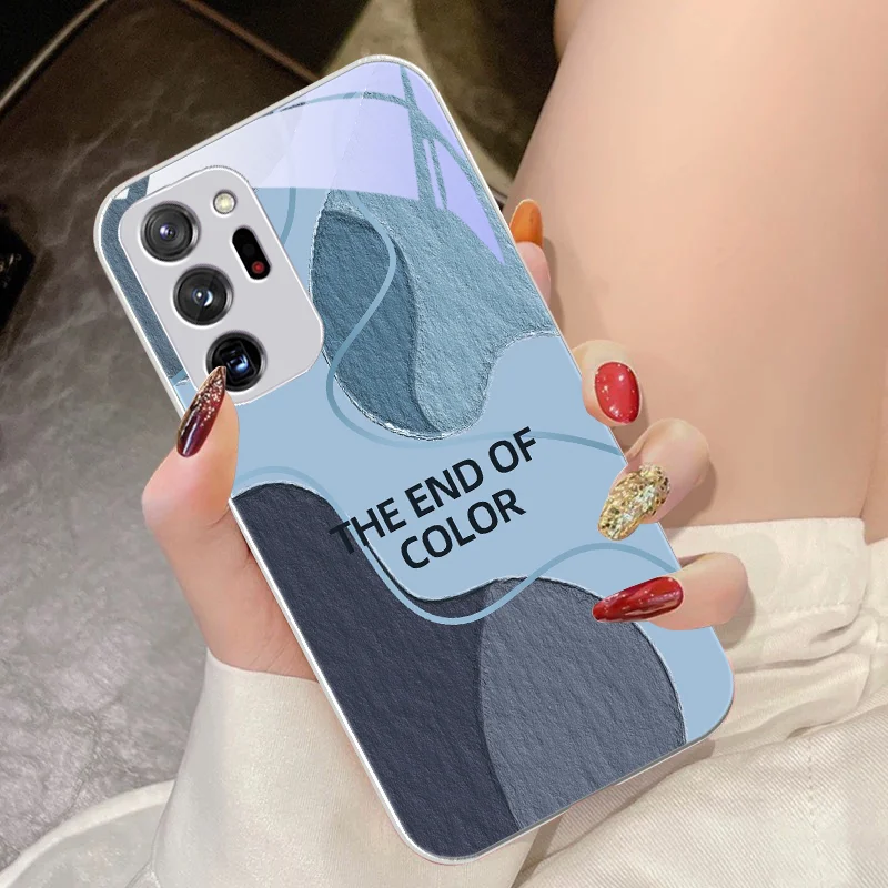 Персонализированные Цветные Блоки для Samsung Galaxy Note 8 9 10 PRO 20 Ultra A01 02 03 Core 04E 4G 12 13