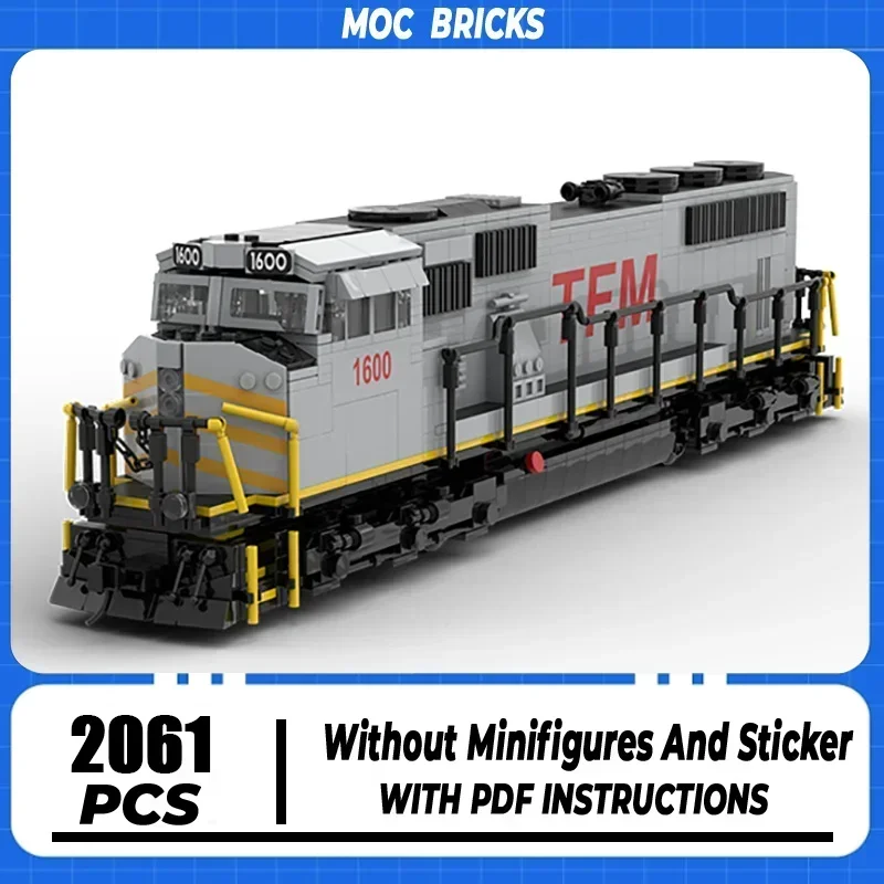 Популярные строительные блоки Locomotive Moc TFM SD70MAC модель технология кирпичи сделай