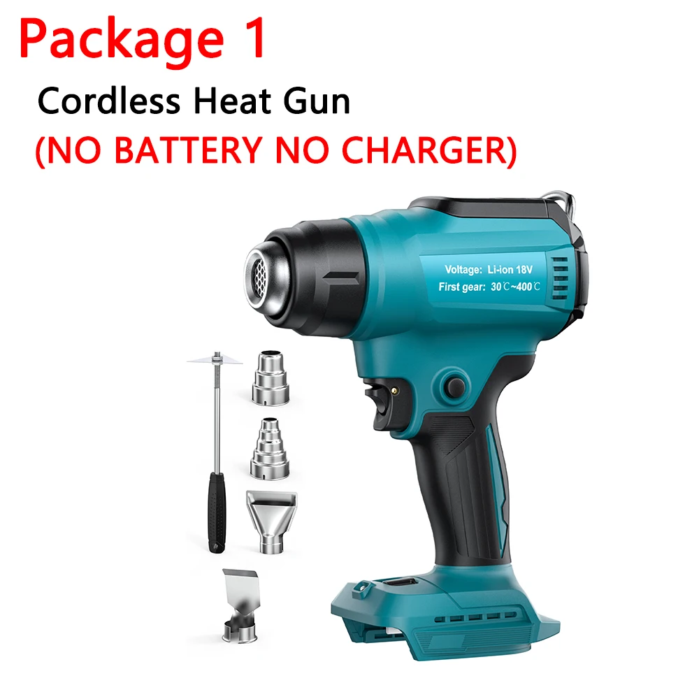 

Портативный беспроводной тепловой пистолет Nananuu, инструмент для термоусадочной упаковки, фен, сушилка для пайки, термовентилятор, регулируемый быстрый нагрев