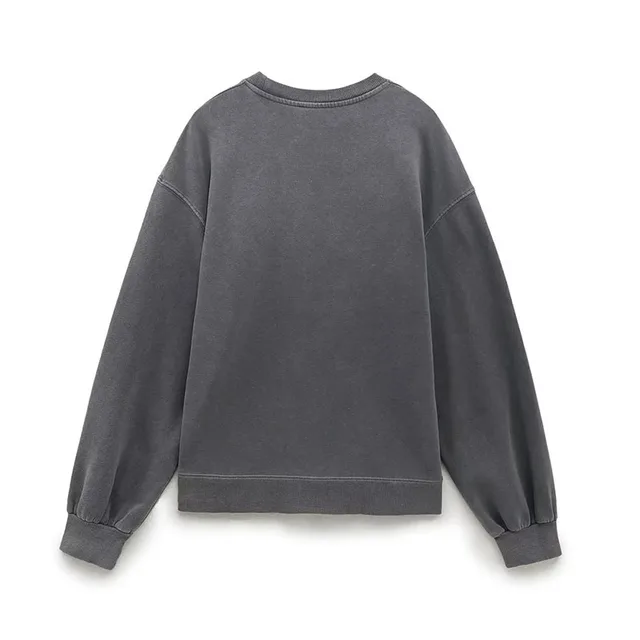 Blusa Moda personagem - sweatshirts de lã vintage - mangas compridas casual feminino pullovers top 2