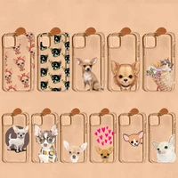 chihuahua dog phone case for iphone 11 12 13 mini pro xs max 8 7 6 6s plus x 5s se 2020 xr clear case