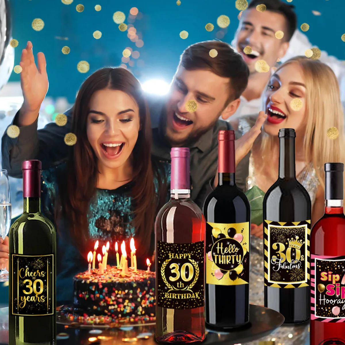 Этикетки Для Бутылок Вина Взрослых Наклейки Из Черного Золота Подарок Мужчин И