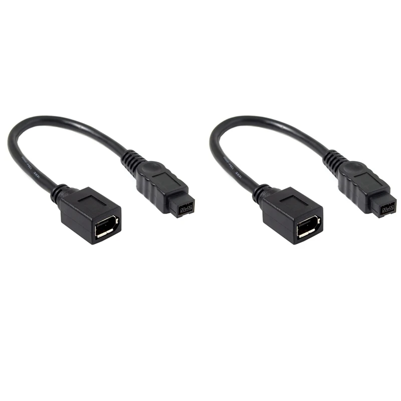 

2x10 см 2, 5 6Pin мама к 1394B 9Pin папа Firewire от 1394 до 400 черный кабель