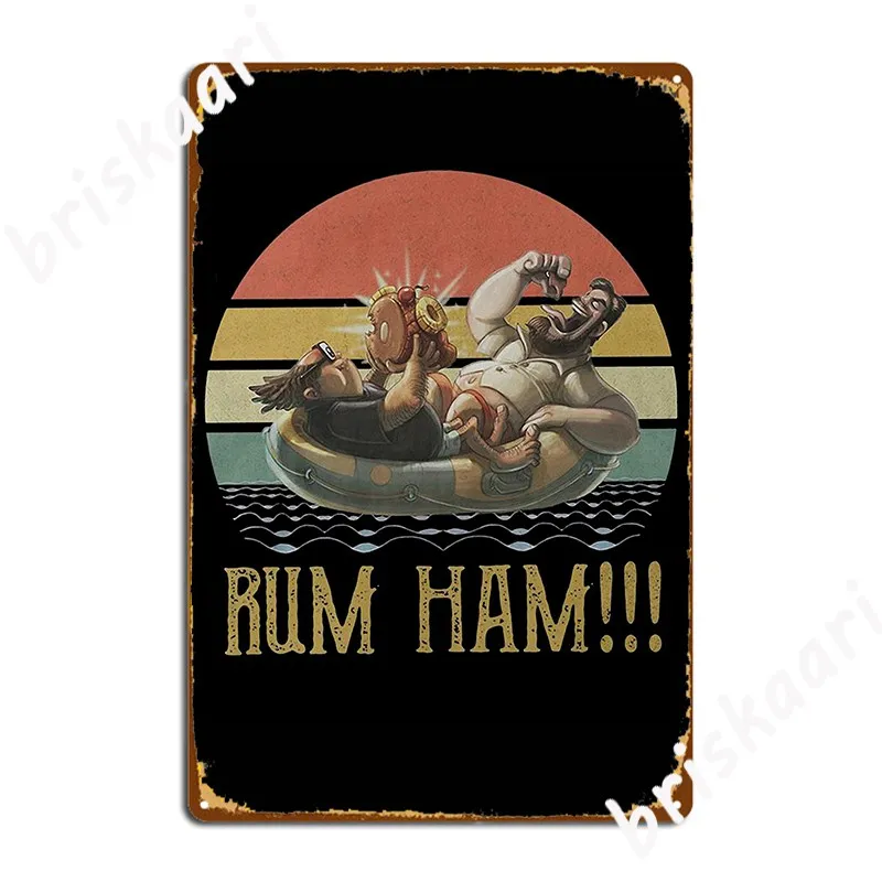 

Потрясающая винтажная Мужская футболка с рисунком рома и ветчины, металлический плакат с табличкой, постеры для кухни, кинотеатра, гостиной