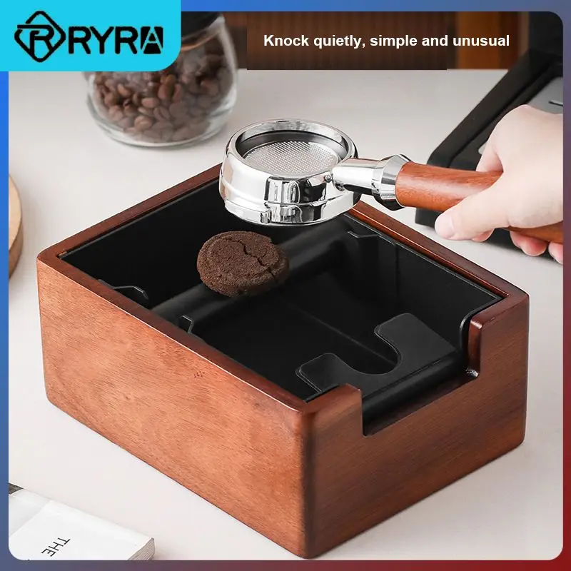 

Newest Powder Pressing Seat Coffee Cracker Detachable Wooden Slag Box Semi-automatic Coffee Accessories 2023 Coffee Slag Bucket