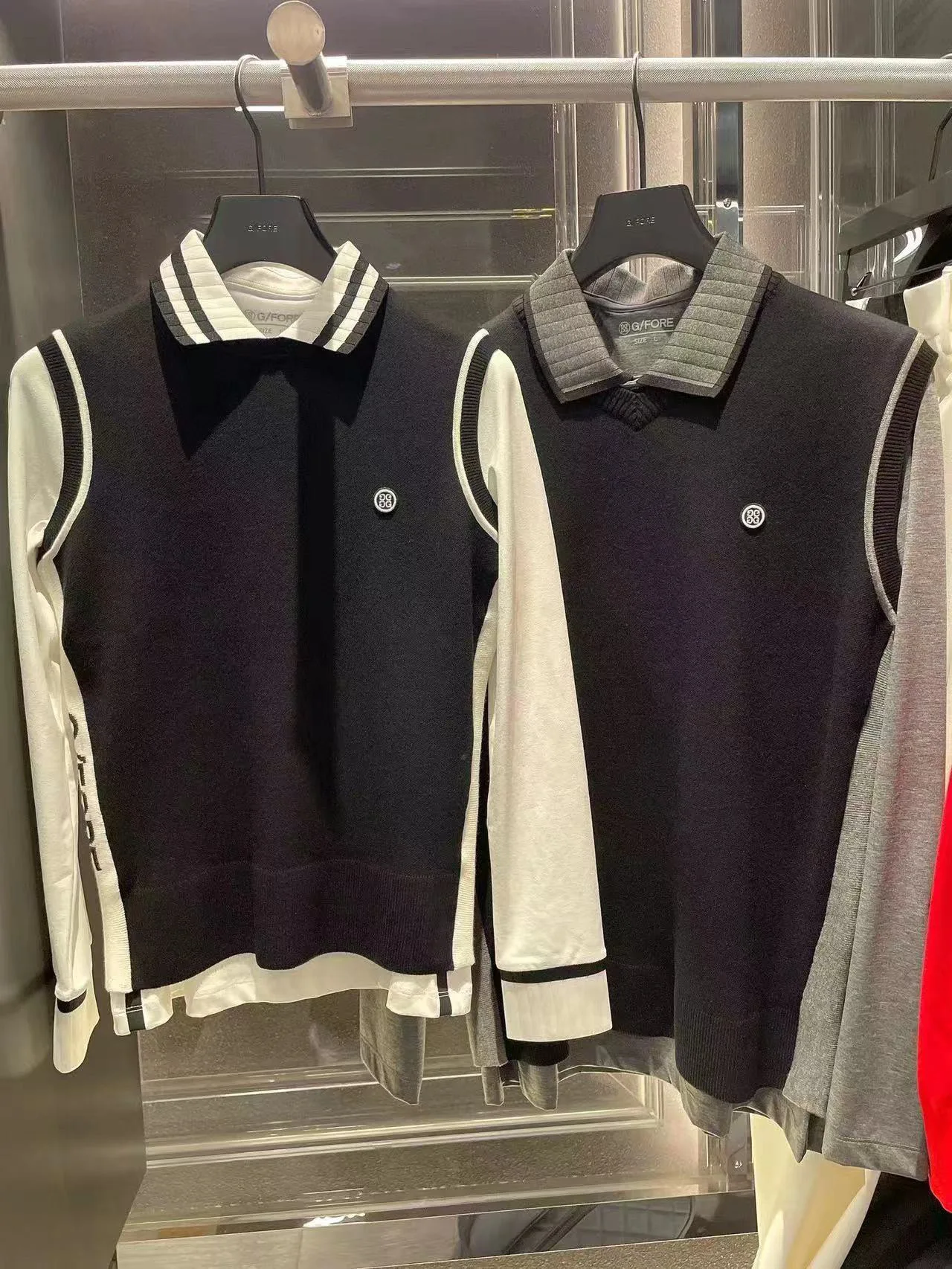 2022 new autumn/winter golf ladies knit sweater thickened knit vest with long sleeve or short sleeve outdoor sports leisure