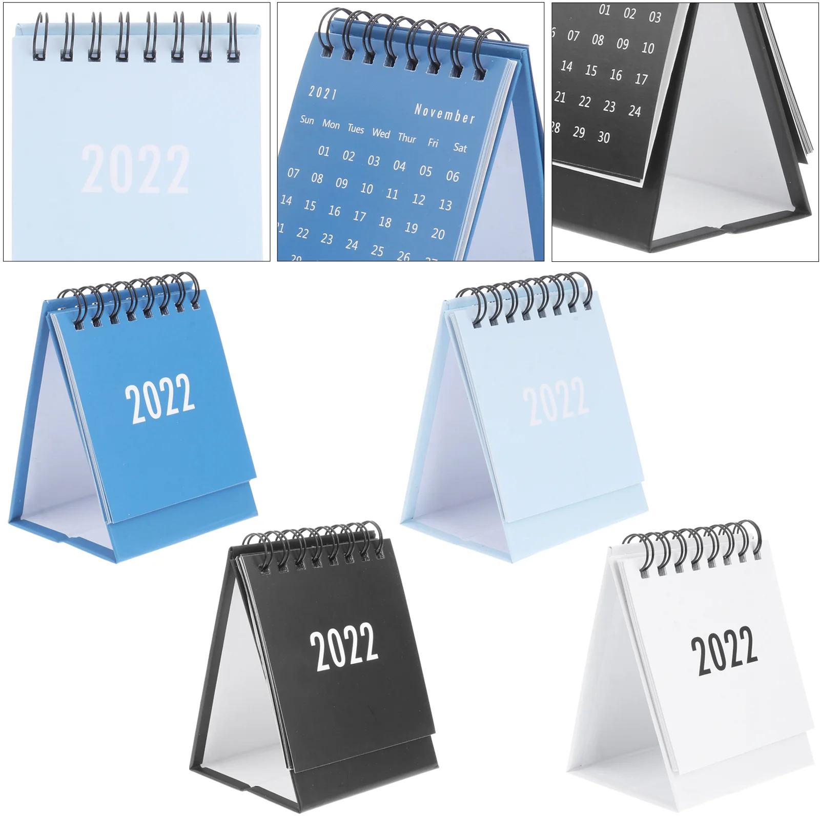 

4pcs 2022 New Year Desktop Calendar Simple Style Exquisite Desktop Calendar Desk Calendar for Home Office