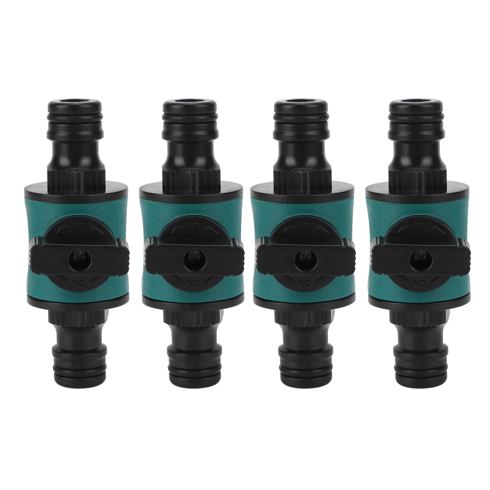 

4pcs Dual Head Nipple Valve Plastic Hose Quick Connector Leakage Proof Garden Hose Adapter For Irrigation System