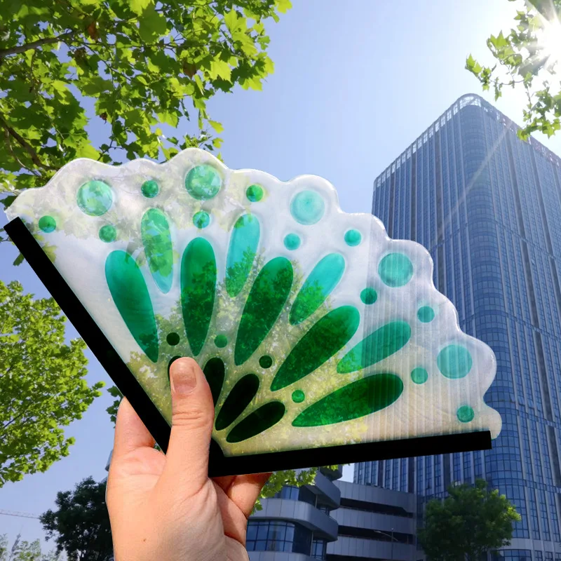 Diy китайский складной веер силиконовая форма павлин благоприятные облака