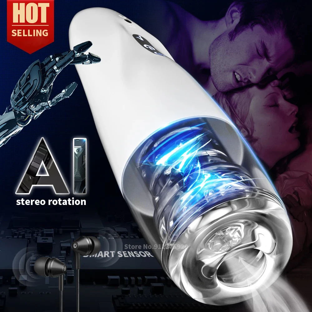 

Automatic Rotation Male Masturbator Cup Sex Machines TPE ABS Real Pussy Blowjob Pocket Adult Masturbation Toys for Men