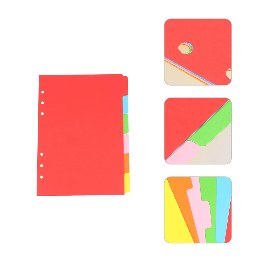 

Divider Binder Notebook Page Paper Notepad Insertable Loose Marker Diary Markers Classification Book Dividers Refills