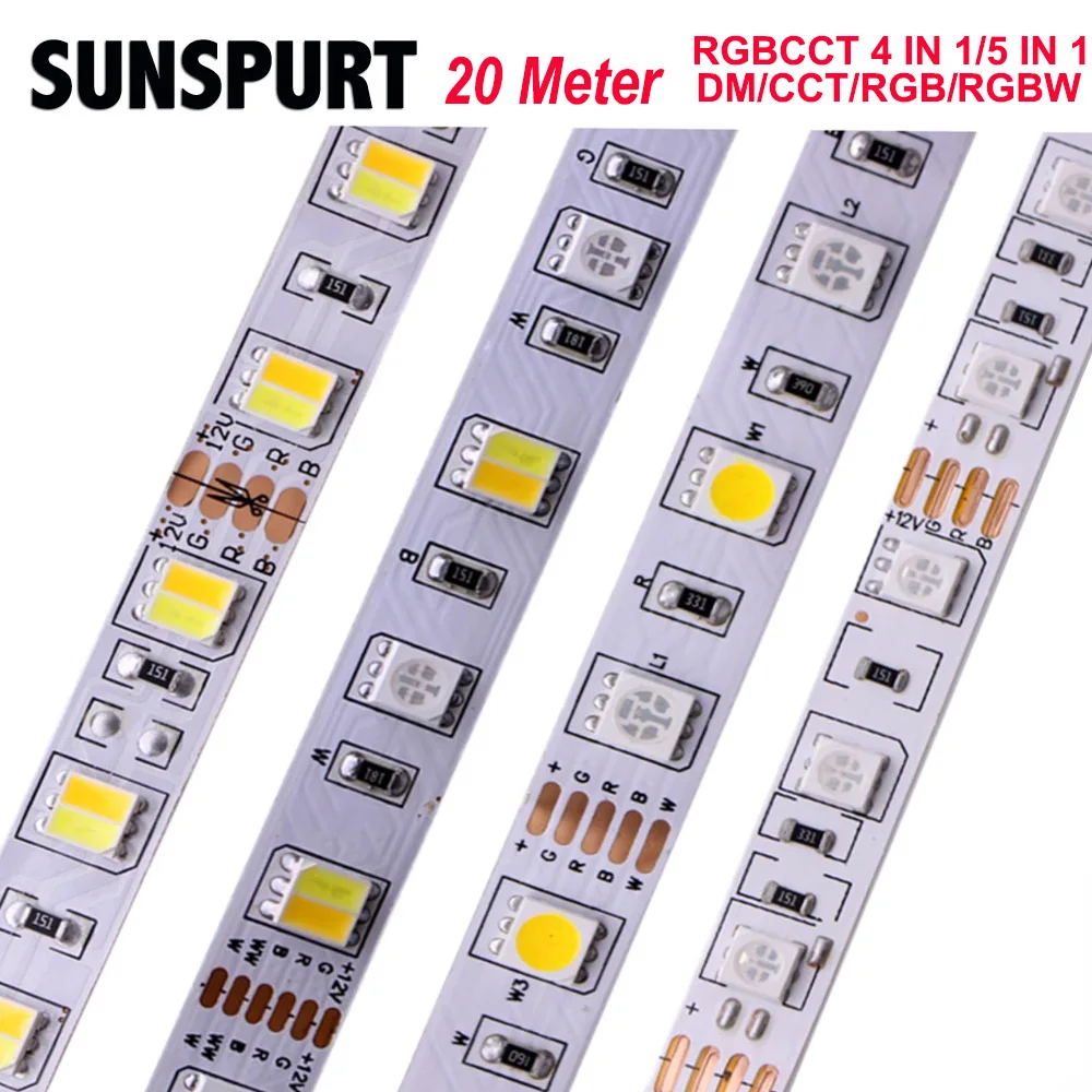 

SUNSPURT RGBW/RGBWW гибкая светодиодная лента 5050
