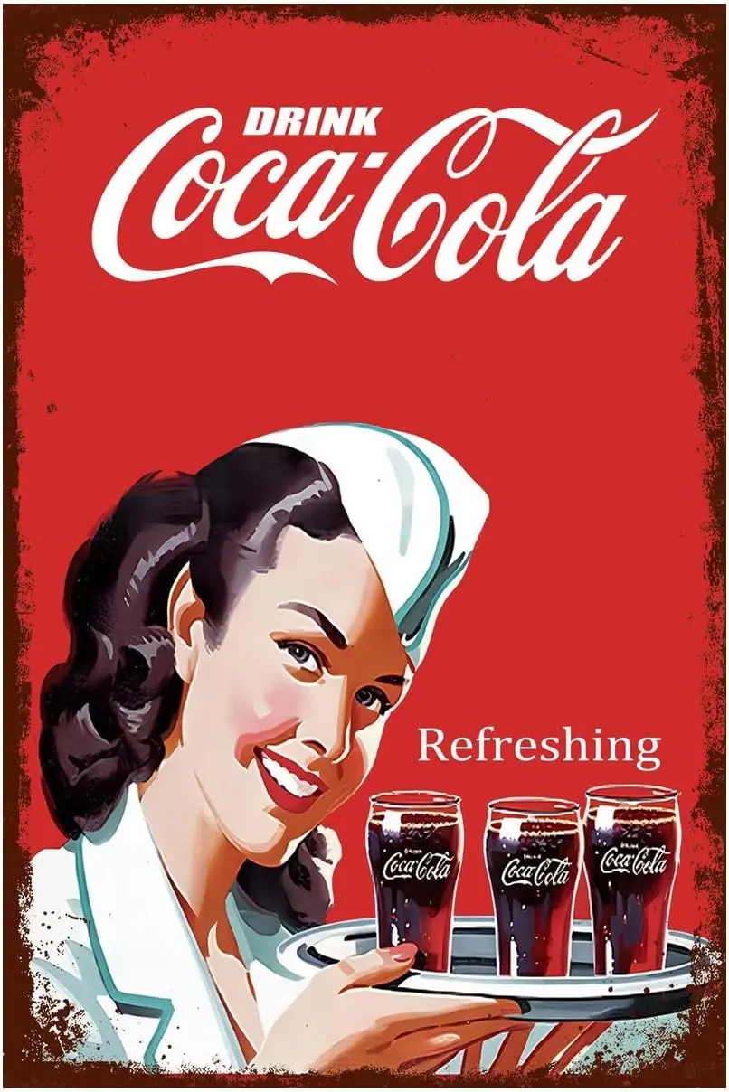 

Винтажная жестяная вывеска Coca-Cola