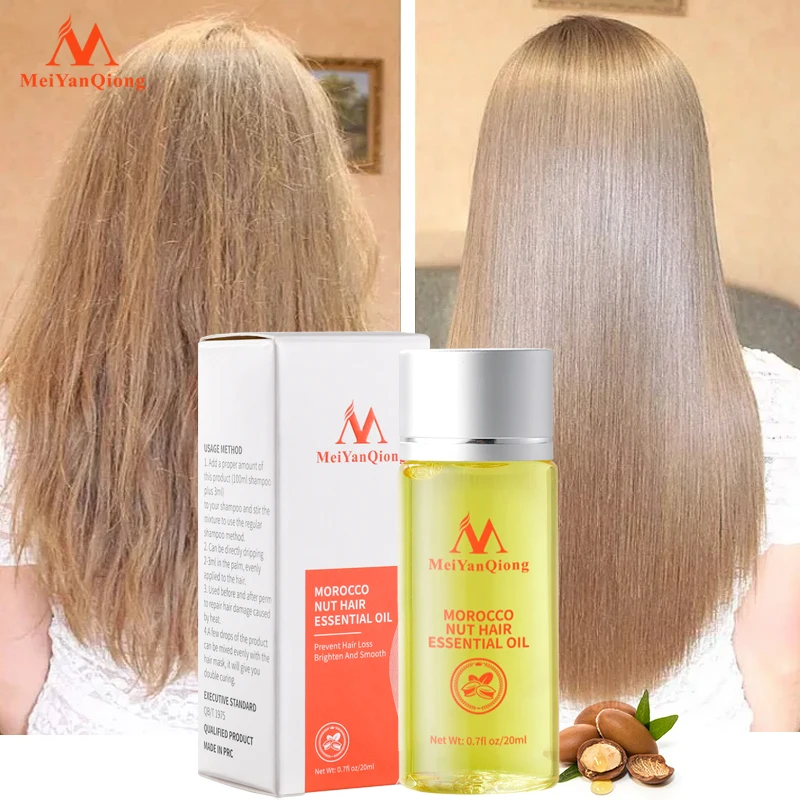 Morocco Hair Growth Essential Oil Anti-Hair Loss Treatment Nourish Hair Follicle Improve Dry Frizz Moisturizer Repair Care Serum