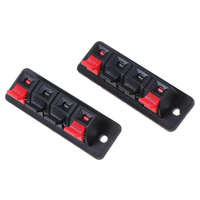 

2 Pcs/lot Hot 4 Positions Connector Terminal Push In Jack Spring Load Audio Speaker Terminals Breadboard Clip