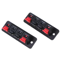 2 pcslot hot 4 positions connector terminal push in jack spring load audio speaker terminals breadboard clip