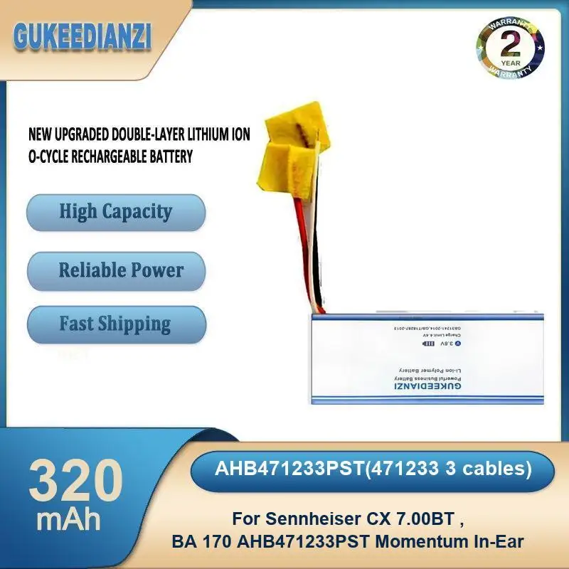 Фото Аккумулятор для Sennheiser CX Sport, CX 350BT, CX 6.00BT, CX 150BT 7.00BT BA 170 AHB471233PST Momentum In-Ear Headset AHB480832PLT №3