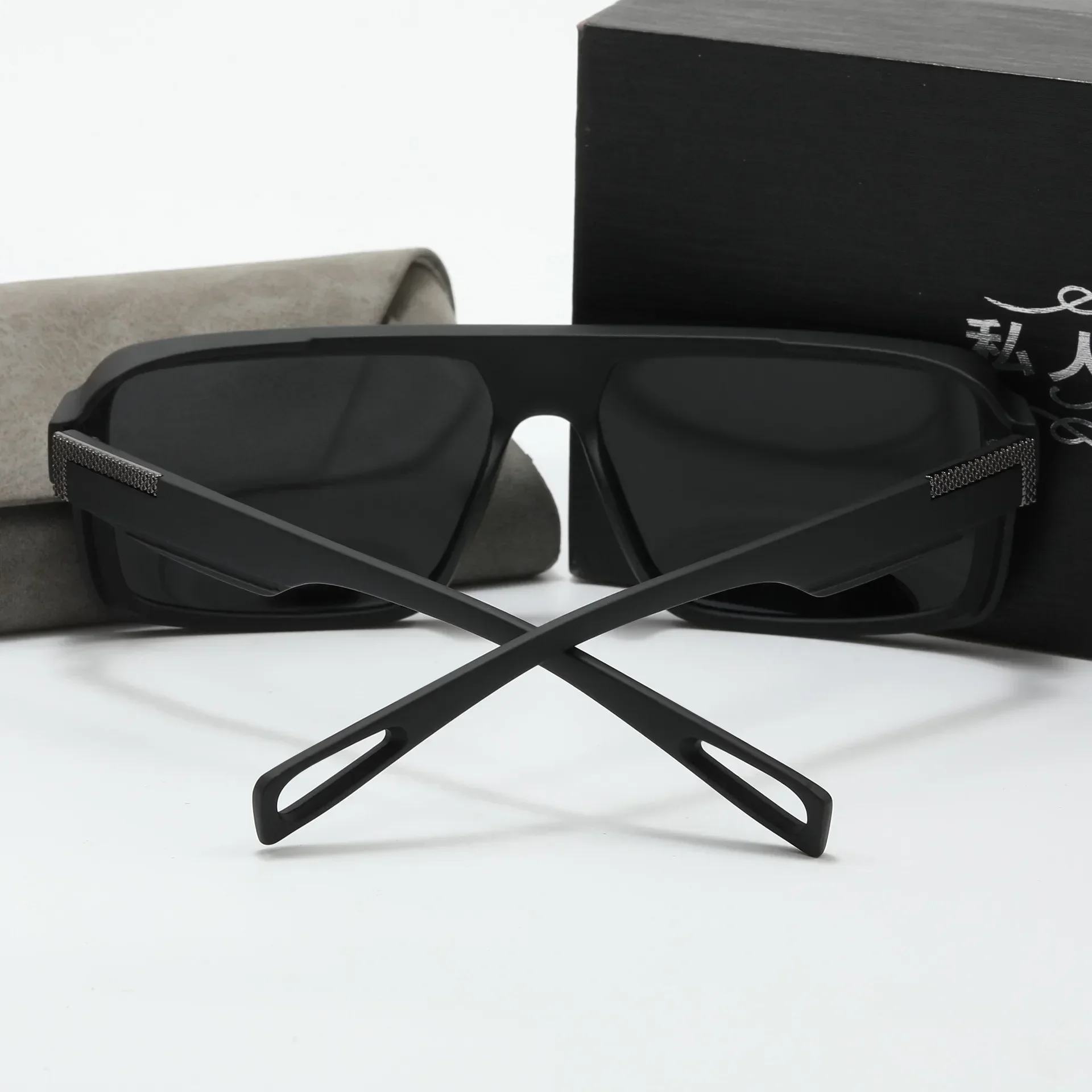 Большие квадратные поляризованные солнцезащитные очки из ацетата