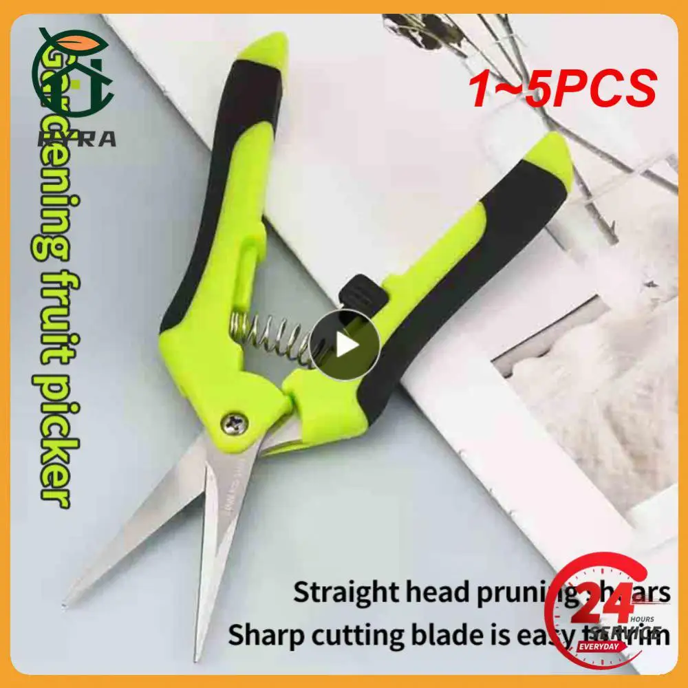 

1~5PCS Garden Tools Secateurs Bonsai Shears Metal Gardening Scissor Pruning Tool Hand Cutter Fruit Picking Weed Household Potted