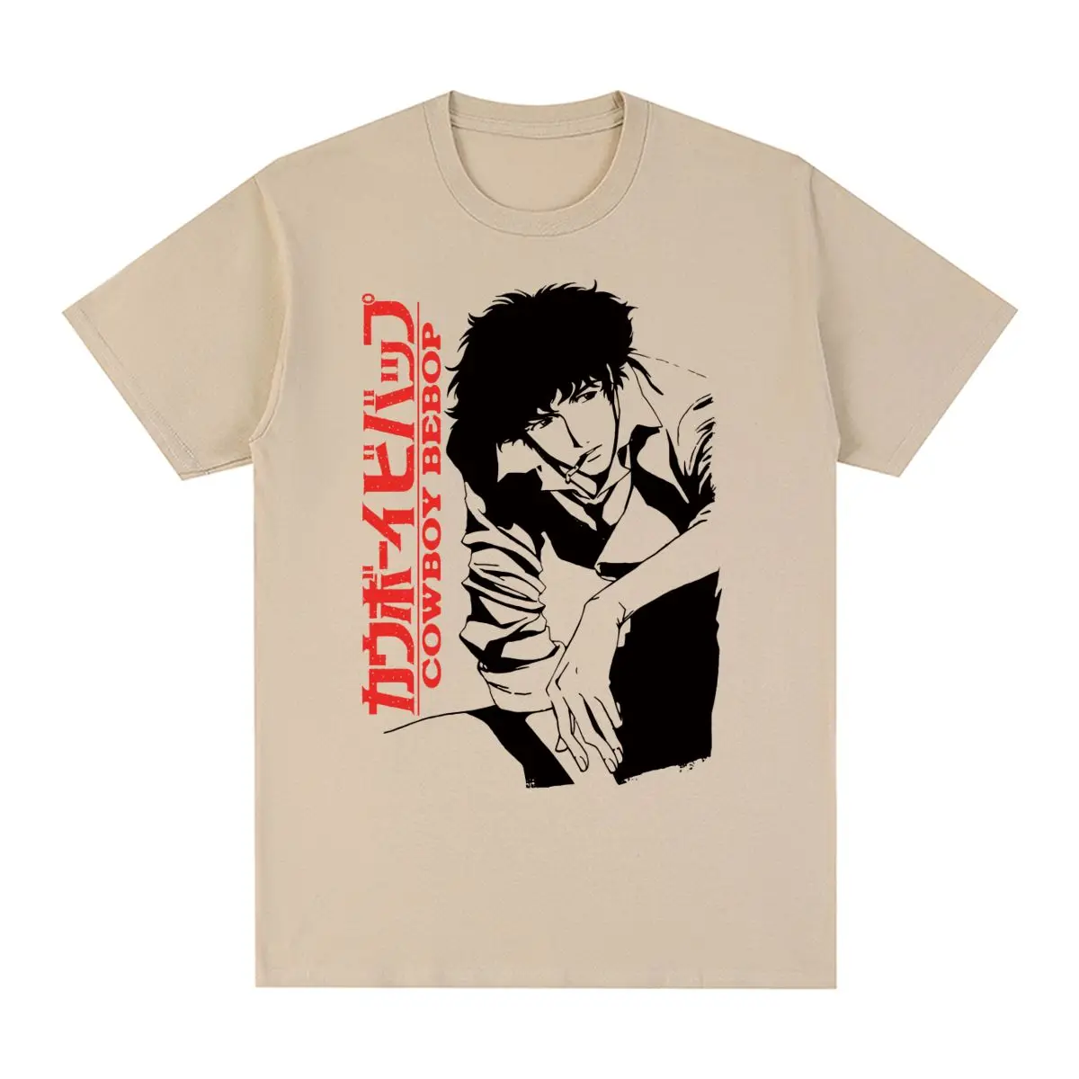 

Винтажная Футболка cowboy bebop, популярная хлопковая Летняя мужская футболка с мультяшным японским аниме, новинка, футболка, женские топы