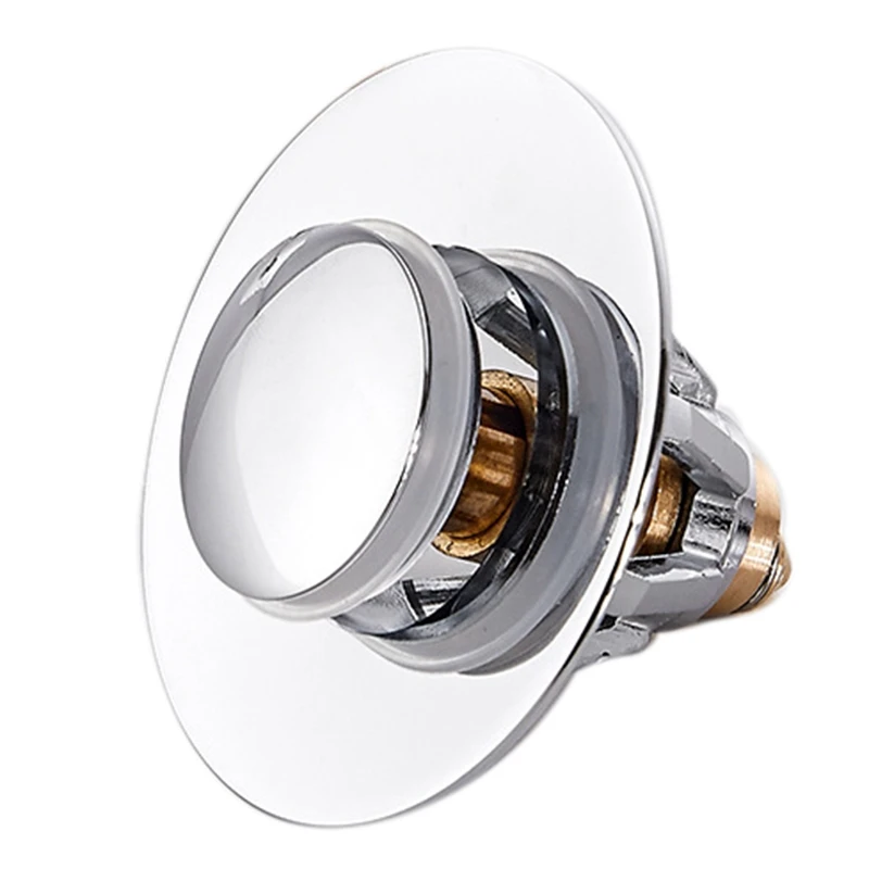 

Washbasin Plug,Universal Push-In Bounce Core Sink Spring Drain Plug For Washbasins Kitchen Bathroom,Drain Hole 37Mm