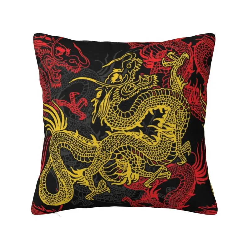 

Золотые бархатные чехлы для подушек с драконом 40x40 см
