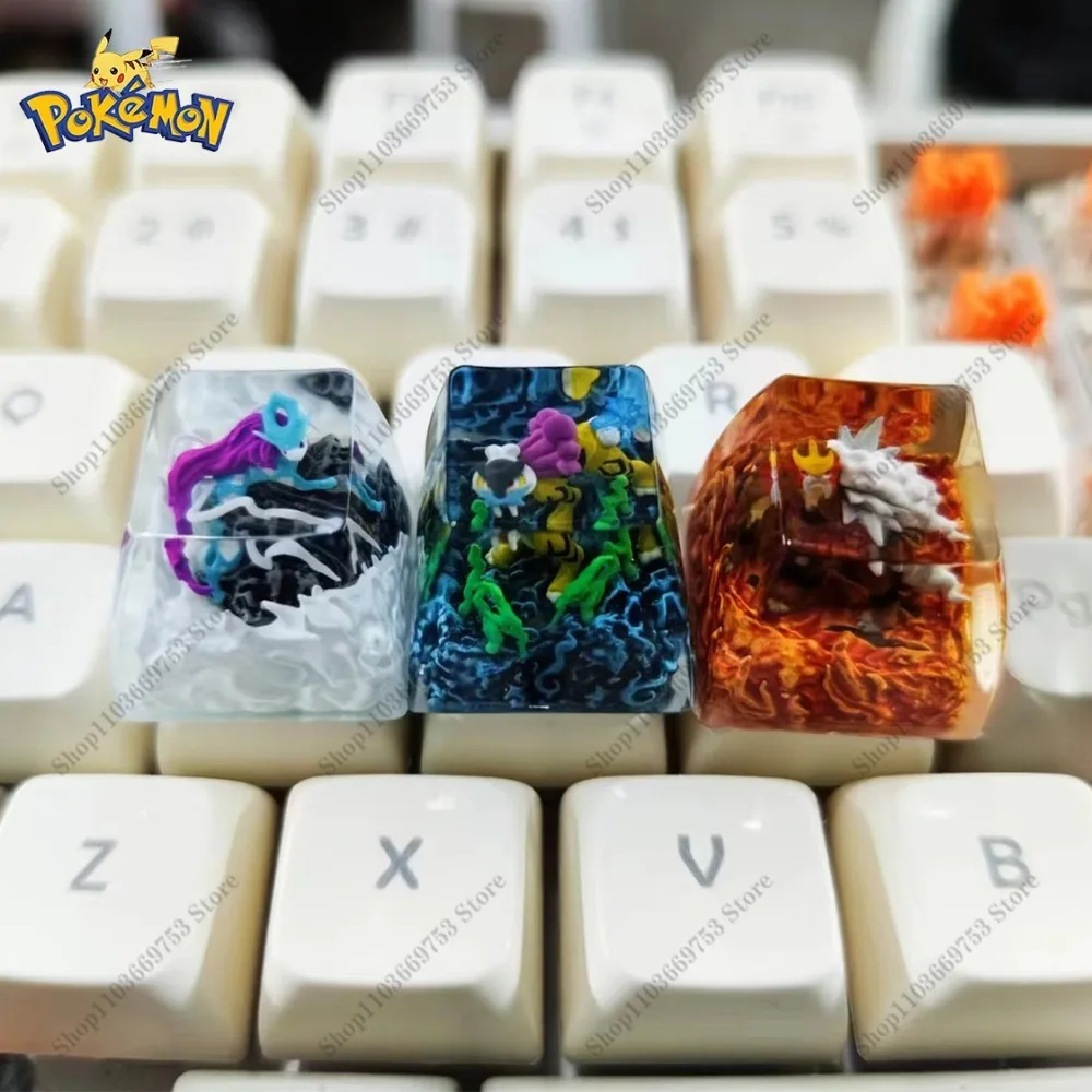 Колпачки для клавиш Pokemon Dialga Palkia Legendary Bird Arceus прозрачный стереоскопический