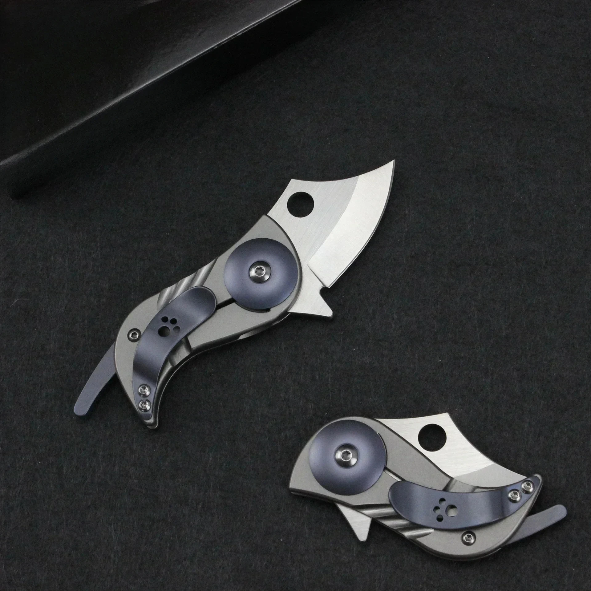 Складной нож C256 высокой твердости титановая ручка из нержавеющей стали походный