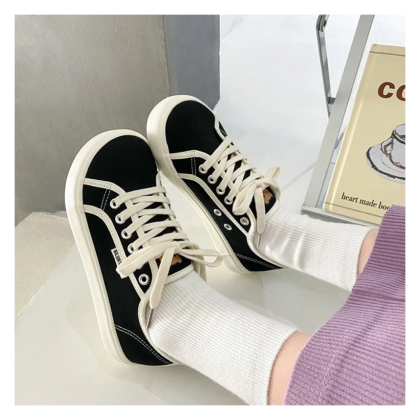 High Quality Canvas Shoes Low Top Women Girls Walking Shoes Wide Toe Trainers Casual  Shoes Girls Sneakers Girls Canvas Shoes
