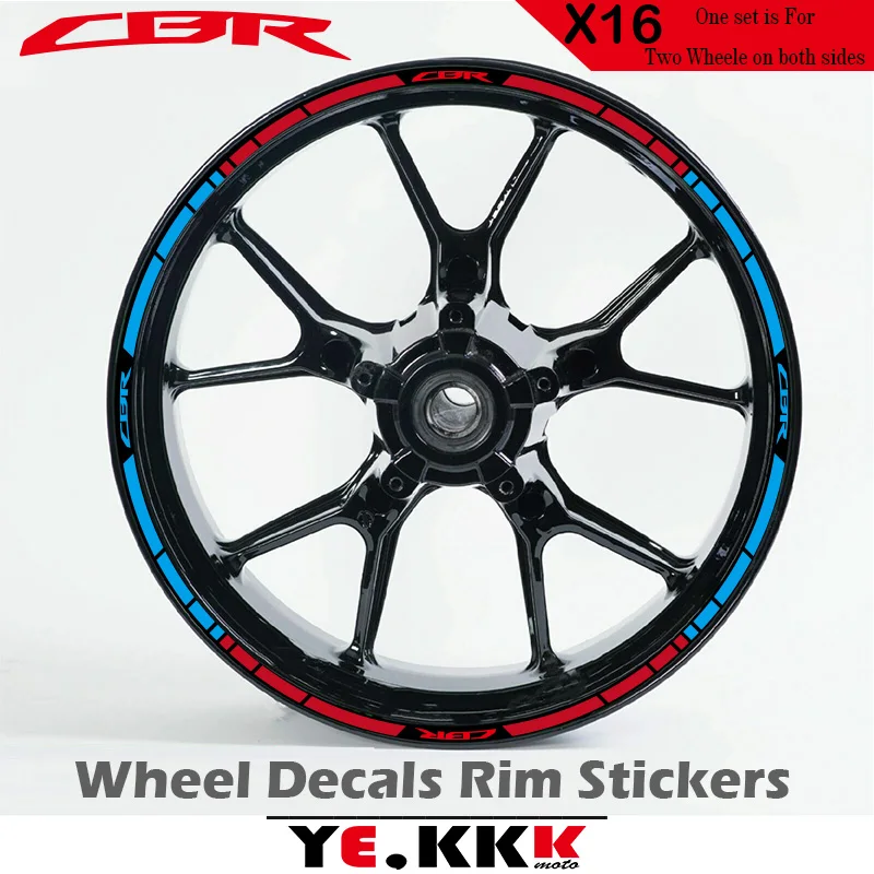 For HONDA CBR1000RR 600RR 500RR 250RR 17 Inch Wheel Hub Sticker Decal CBR Logo