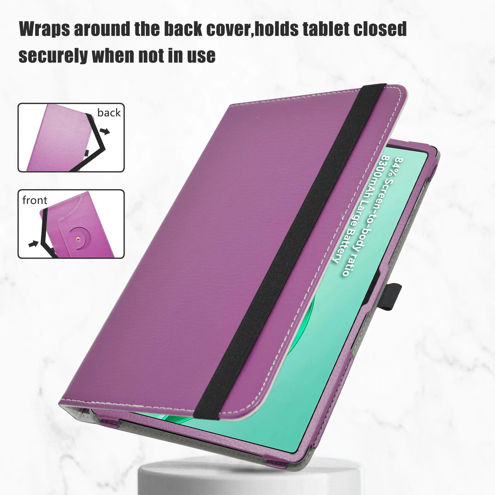 Фото Чехол для планшета Logicom Tab Fold 12, 12 дюймов, вращающийся на 360 градусов, из искусственной кожи №4