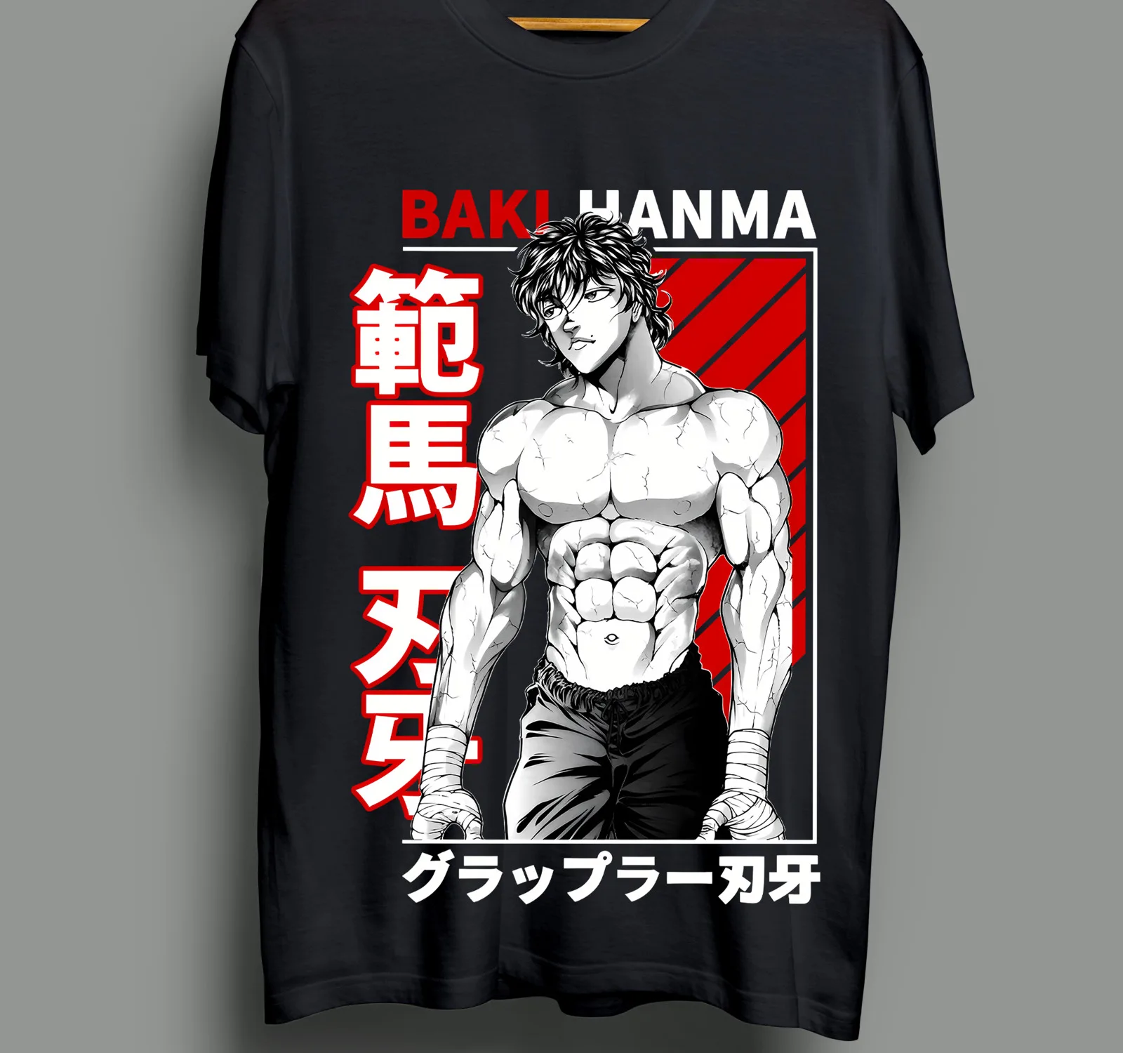 Baki the Grappler Hanma Yujiro Новая черная футболка унисекс с лучшим видом