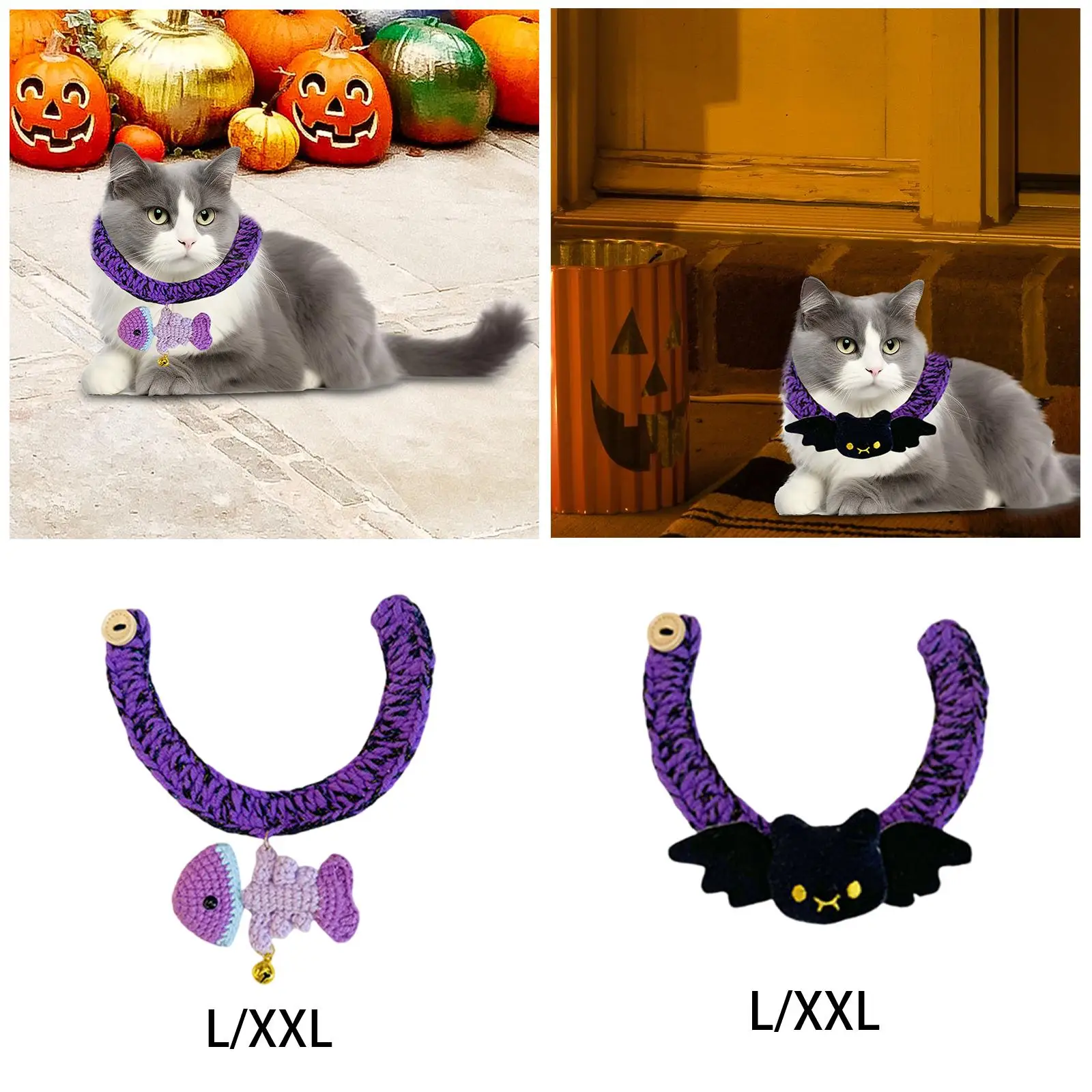 Тематический декор на Хэллоуин вязаный нагрудник ошейники для домашних животных