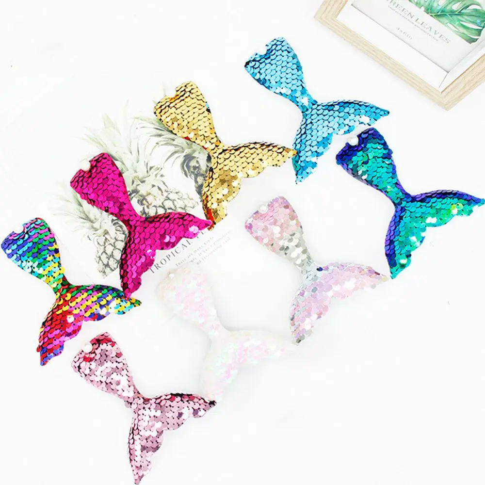 

Детские заколки для девочек с блестками и боковым зажимом головной убор Женские аксессуары для волос детская заколка для волос с блестками хвост русалки мультяшный зажим для волос