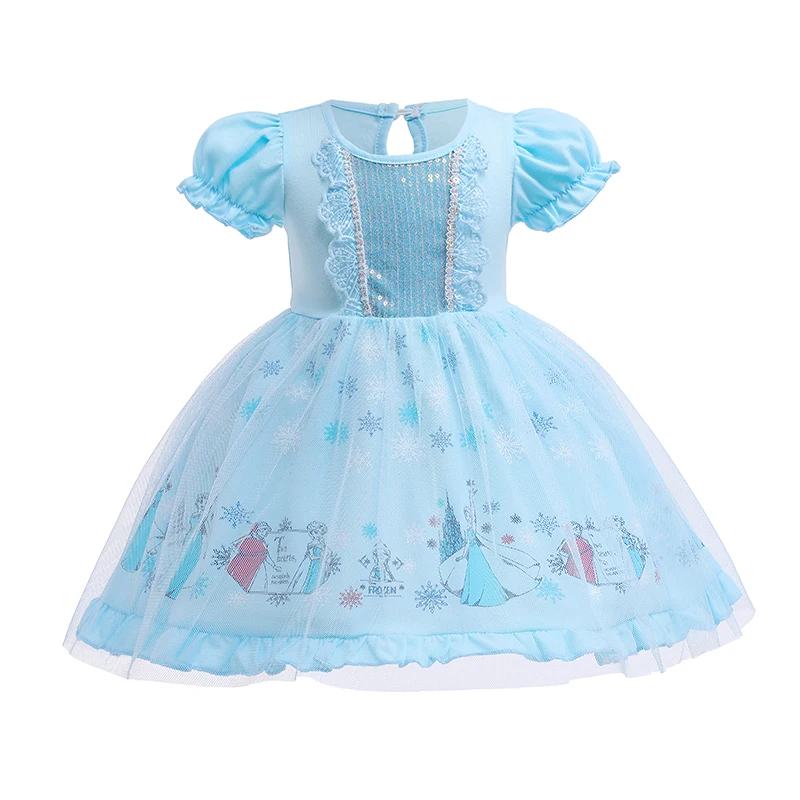 Платье Принцессы С Бантом Для Маленьких Девочек — Милая Юбка Цветочной Вышивкой